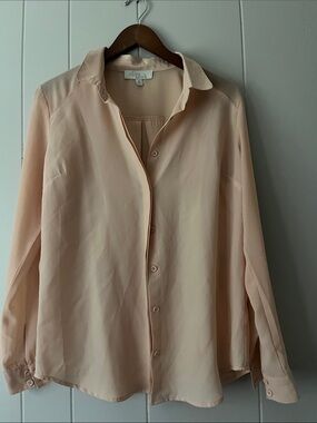Olivia + Joy Blush Pink Button-Down Blouse